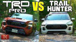 Toyota Tacoma TRD Pro vs Tacoma Trailhunter  OffRoad Showdown in Toyotas New Midsize Trucks [upl. by Nivek]