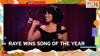 RAYE Celebrates Winning Song Of The Year  The BRIT Awards 2024 [upl. by Nanci]