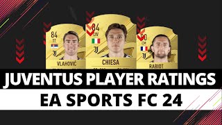 EA SPORTS FC 24  Juventus Player Ratings ft Chiesa Vlahovic and Rabiot [upl. by Koval756]