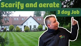 Scarify and aerate a large lawn [upl. by Canada]