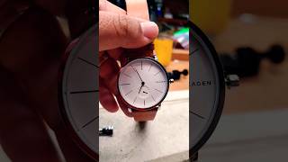 Skagen screeback watch battery change [upl. by Airdnua]