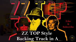 ZZ TOP Style  Guitar Backing Track in A [upl. by Atinahs]