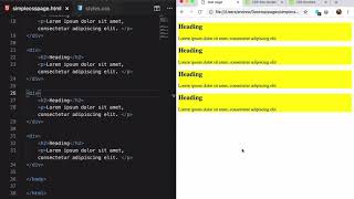 HTML5 and CSS3 Beginner Tutorial 19  Div and Span [upl. by Ennairak122]