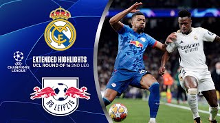 Real Madrid vs RB Leipzig Extended Highlights  UCL Round of 16 2nd Leg  CBS Sports Golazo [upl. by Hseyaj]