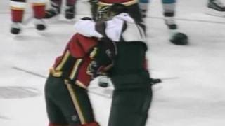 Cody McCormick vs Jarome Iginla Oct 14 2008 [upl. by Akisey]