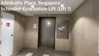 Admiralty Place Singapore  Schindler Service Lift Lift 1 [upl. by Anahsal]