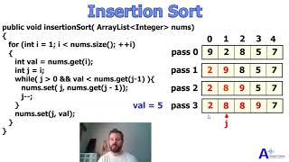 AP CSA 103 Insertion Sort [upl. by Ennairoc684]