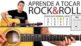 Aprende a tocar Rock amp Roll en guitarra paso a paso y muy fácil tutorial [upl. by Stoneman944]