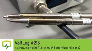 Voltlog 215  Is a genuine Hakko T12 tip much better than fake one [upl. by Stacie396]