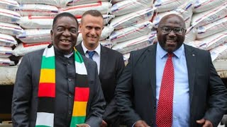 Mnangagwa receives 30 tonnes of mealie meal donations [upl. by Apollus]