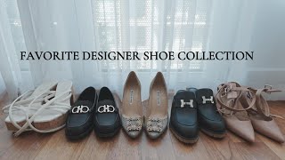 Favorite Luxury Designer Shoe Collection Hermes Manolo Jimmy Choo Ferragamo Gianvito Rossi [upl. by Varhol]