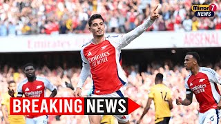 Arsenal Overcome Wolves with Goals from Havertz and Saka in Premier League Opener [upl. by Rodnas]