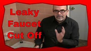 How To Cut Off Water To Leaky Bathtub Faucets [upl. by Kinemod]