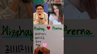 Love percentage🩷Nischay and Prerna🩷 Please subscribe 🙏 love triggeredinsaan prerna [upl. by Eilrebmik]