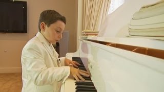 CHILD PRODIGY Nineyearold is youngest ever degreelevel pianist [upl. by Akered885]