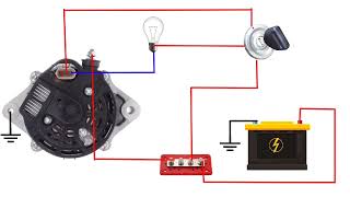 12v 80A Denso Alternator Wiring Diagram  How to Wire 3 Pin Alternator  Car Alternator Wiring [upl. by Fachini]