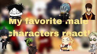 Repost Anime characters react to eachother 1 [upl. by Yrolg]