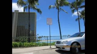 Parking Hilton Hawaiian Village Waikiki Beach Resort 05 2016 Temporary parking 임시 주차가 [upl. by Kirred]