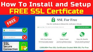 How to get and Install FREE SSL Certificate for WordPress ✅ [upl. by Ahsikahs]