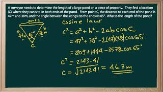 WCLN  Math  COS LAW  EX1 [upl. by Ilario]