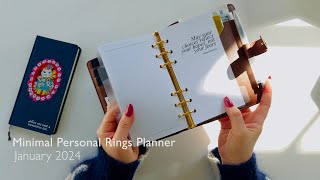 Agenda  Minimal Personal Rings Planner Setup  January 2024 [upl. by Latreshia38]