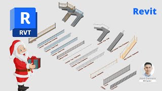 REVIT PACK DE FAMILIAS DE BARANDAS GRATIS 🎅🎄🎁 [upl. by Aisila]