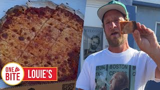 Barstool Pizza Review  Louies Dallas TX [upl. by Ahsetel95]