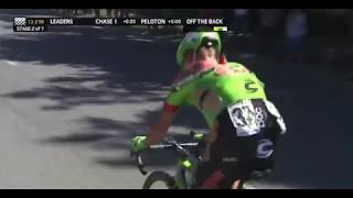 Toms Skujiņš crashed out Stage 2 of Tour of California [upl. by Sauls99]