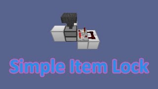 Tiny Item Lock With Return Mechanism 3x2x3 Minecraft Tutorial [upl. by Garda265]