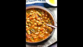 Moroccan Chickpea Soup in Instant Pot Pressure Cooker [upl. by Ahsikrats730]