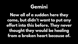 Gemini Love Tarot  They never thought they would be healing from a 💔 because of you [upl. by Syned]