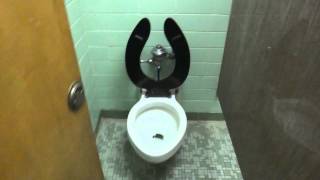 Bathroom Tour Vintage 1955 Crane Walton and Cromwell Urinal on 18th floor Metro Tower Lubbock TX [upl. by Sumahs]