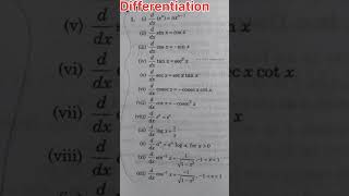 Differentiation Formulas ⭐ differentiation formula [upl. by Leesen]