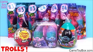 Dreamworks Trolls Blind Bags Opening Series 3 4 Chupa Chups Surprise Egg Tin Toys Review Toy [upl. by Arimihc]