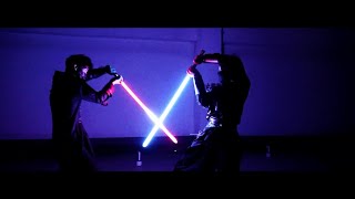 Lightsaber Spinning Training amp Dueling damiensaber [upl. by Nylakcaj]