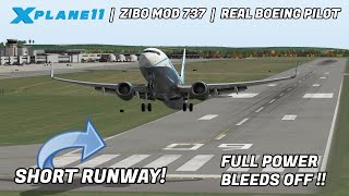 REAL BOEING 737 PILOT  FULL POWER Bleeds Off Short Runway Take off Tutorial [upl. by Bartko581]