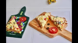 ബ്രഡ് പിസ്സ Perfect amp Tasty Bread PizzaKids Tiffin Box recipes Bread Pizza on TawaPan Ep 169 [upl. by Nnylatsirk]