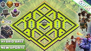 NEW TOWN HALL 9 TROPHYFARMING BASE 2018  TH9 HYBRID FARM BASE  TH9 base 2018  CLASH OF CLANS [upl. by Eniawtna]