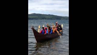 VIU Tribal Journeys Canoe Asking Permission to Land on Kwakiutl Territory Fort Rupert BC [upl. by Lot]