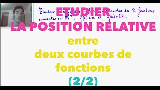 Etudier la position relative entre deux courbes de fonctions 22 [upl. by Eetak]