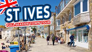 ST IVES  Full Seafront tour of seaside holiday town St Ives Cornwall [upl. by Joann]