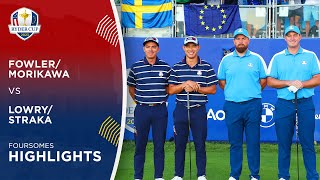 FowlerMorikawa vs LowryStraka Highlights  2023 Ryder Cup [upl. by Naras]