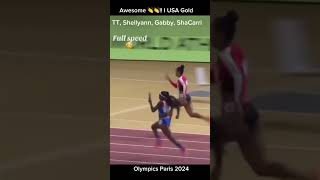 Awesome 100 meter relay USA olympics 2024 shorts reels [upl. by Kalasky]