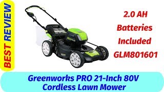 Greenworks PRO 80V Cordless Lawn Mower Review 2019  21 inch [upl. by Bently]