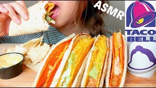 ASMR TACO BELL DORITOS Cheesy Gordita Crunch TACOS  Nacho Cheese Chips 먹방 No Talking suellASMR [upl. by Adniles]