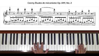 Czerny Études de mécanisme Op 849 No 2 Piano Tutorial [upl. by Gaye]