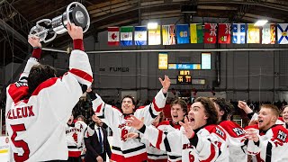 Reaction from Sém SaintFrançois QUE vs StHyacinthe HST in the 2023 U18 Club Nationals final [upl. by Yerbua945]