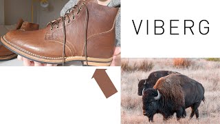 8 Year old Viberg Bison boots  Viberg service boots natural bison [upl. by Enyamert766]