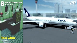 ROBLOX  San Air  First Class  Boeing 7779X [upl. by Auoh]