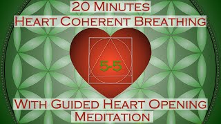 20 Minutes 55 Heart Coherent with heart opening meditation and breathing heart bubble [upl. by Terry]